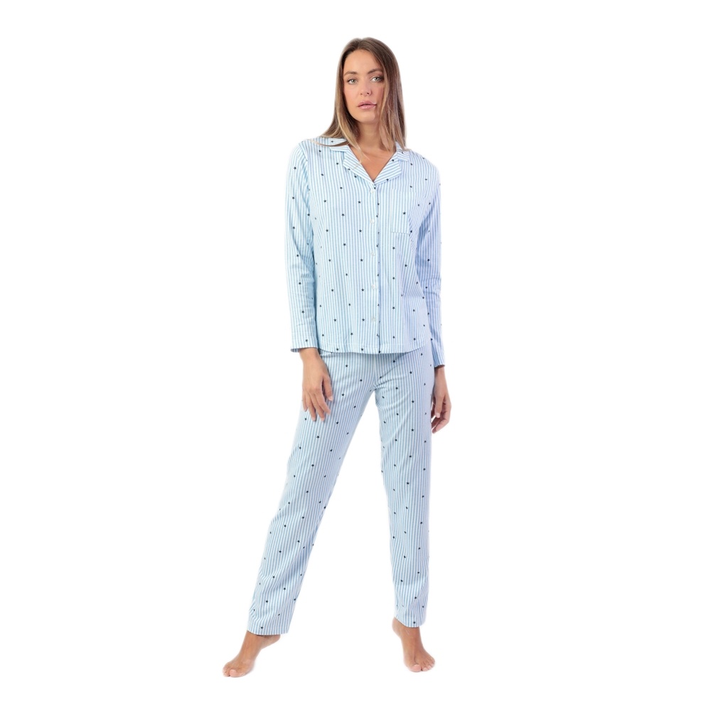 Admas Γυναικεία Χειμερινή Πυζάμα Βαμβάκι- Viscose Regular Fit