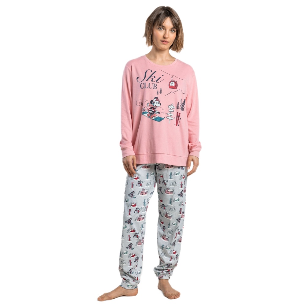 Admas Γυναικεία Χειμερινή Πυζάμα Με Βαμβάκι Regular Fit