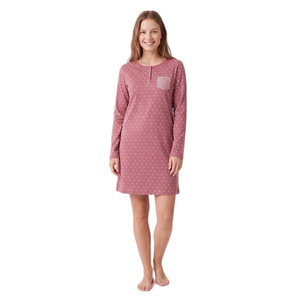 Little Uniqorn Γυναικεία Χειμερινό Νυχτικό Με Βαμβάκι Regular Fit