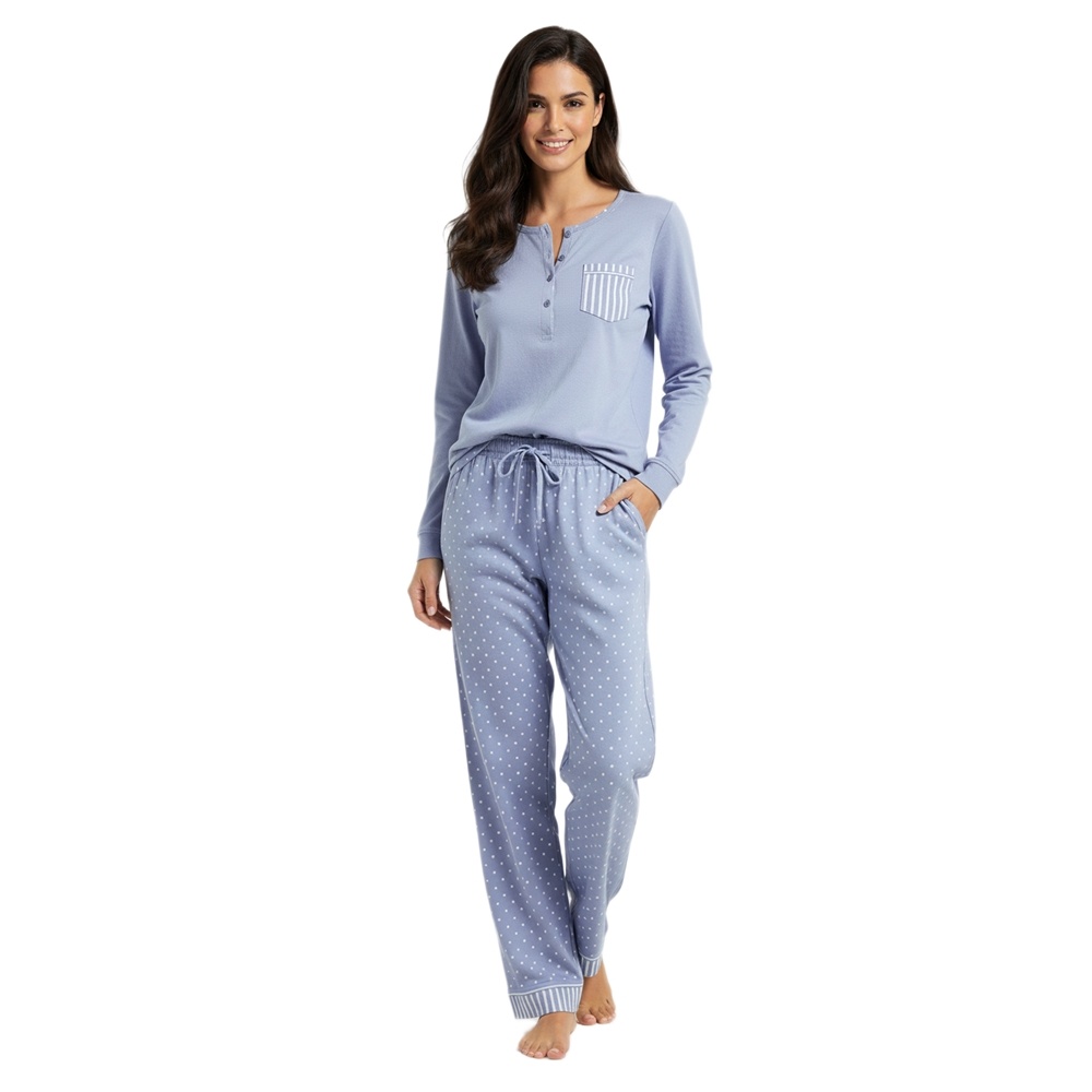 Little Uniqorn Γυναικεία Χειμερινή Πυζάμα Με Βαμβάκι Regular Fit