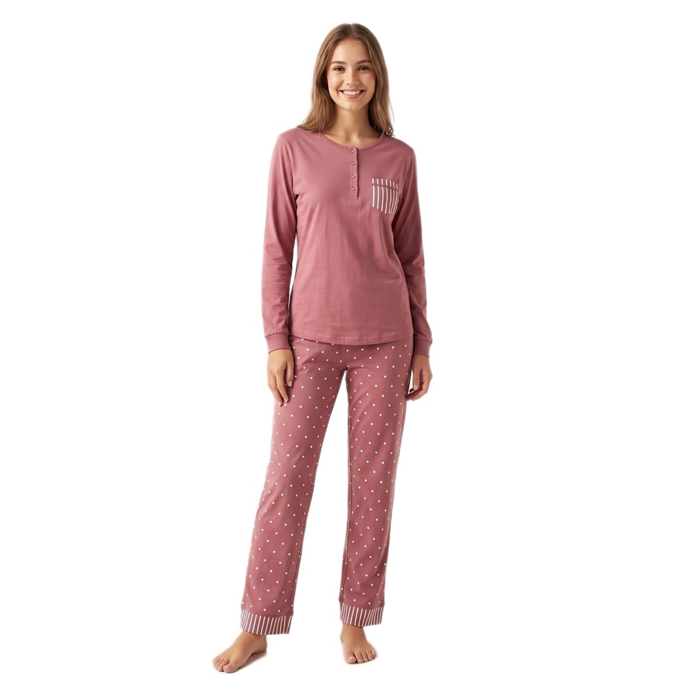 Little Uniqorn Γυναικεία Χειμερινή Πυζάμα Με Βαμβάκι Regular Fit