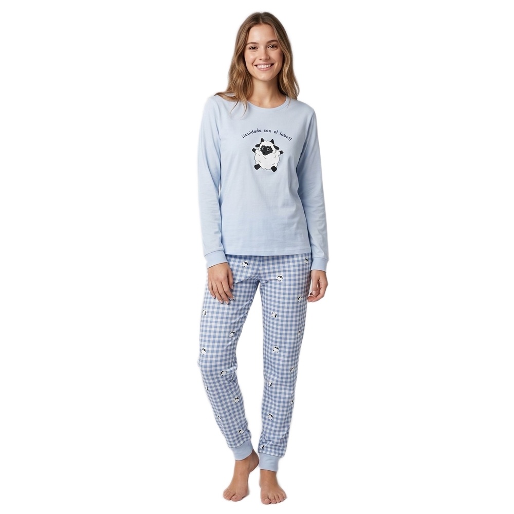 Little Uniqorn Γυναικεία Χειμερινή Πυζάμα Με Βαμβάκι Regular Fit