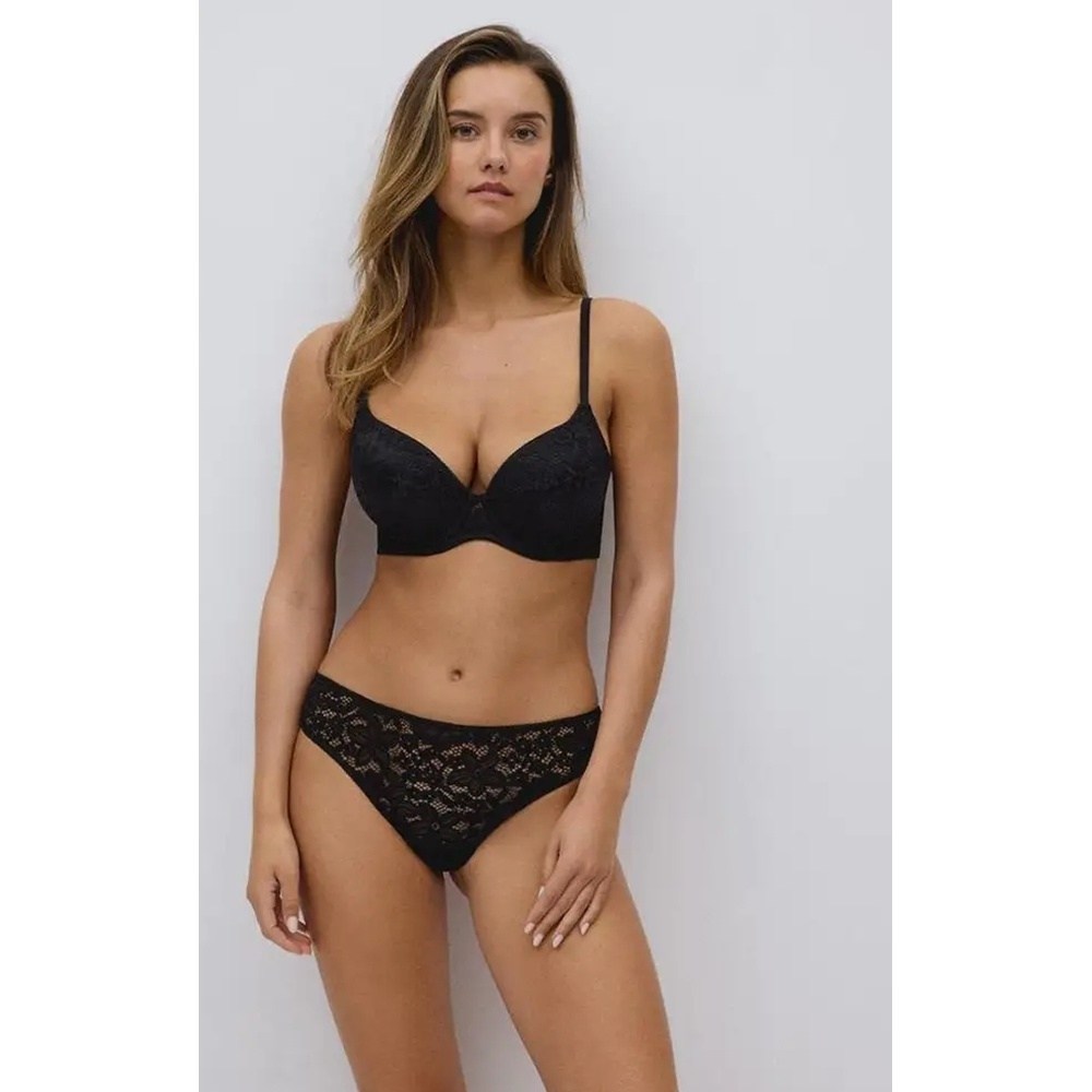 Ysabel Mora Γυναικείο Σετ Σουτιέν Push Up Cup B +String Κυλοτάκι