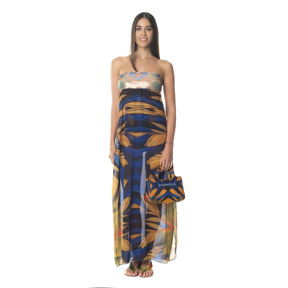 ACQUADICOCCO Γυναικείo Καφτάνι Beachwear Regular Size +Τσαντάκι Δώρο