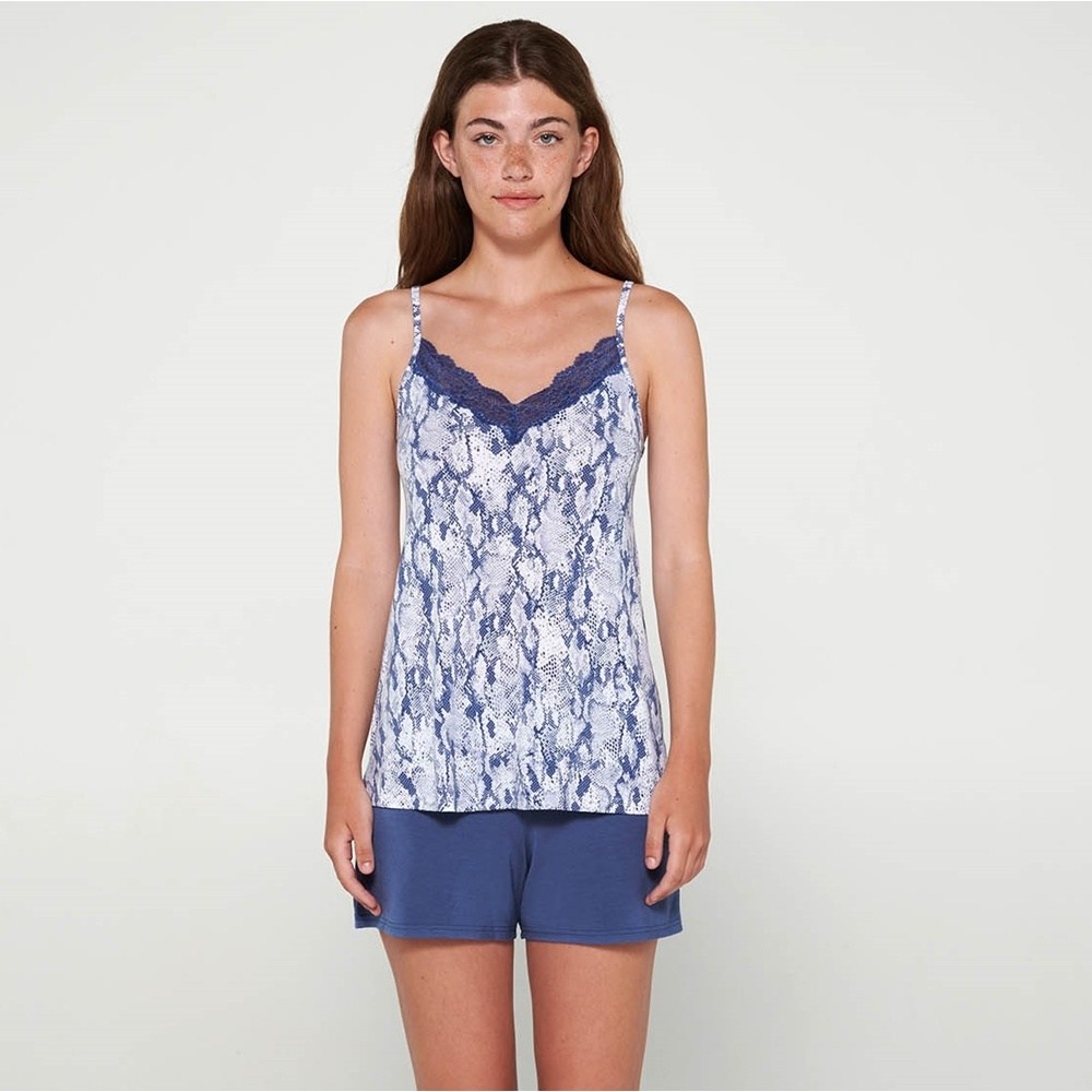 Vamp Γυναικεία Καλοκαρινή Πυζάμα Micromodal Regular Fit