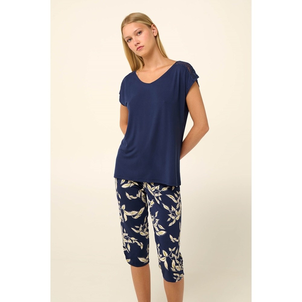 Vamp Γυναικεία Καλοκαρινή Πυζάμα Micromodal Regular Fit