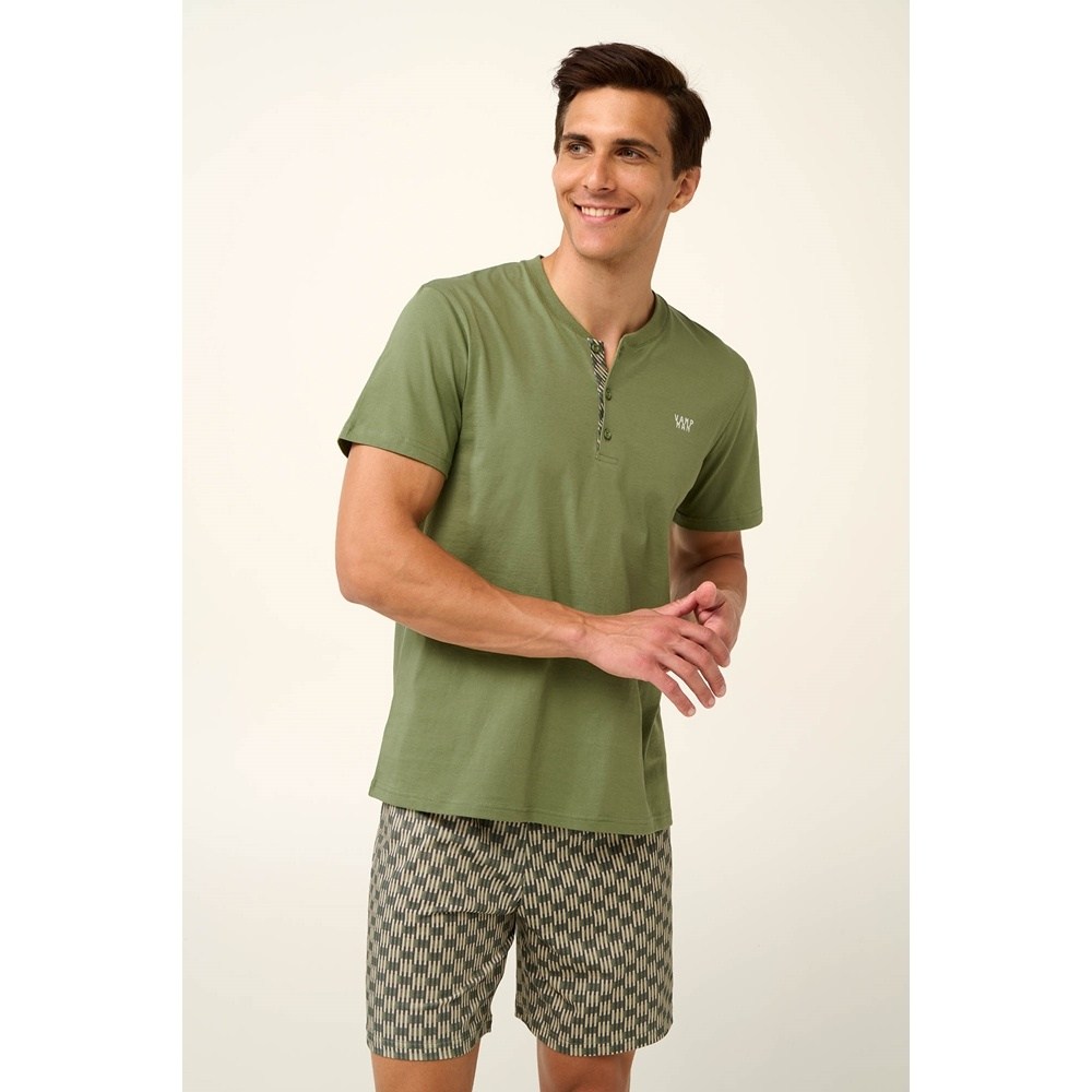 Vamp Ανδρική Καλοκαιρινή Βαμβακερή Πυζάμα Regular Fit