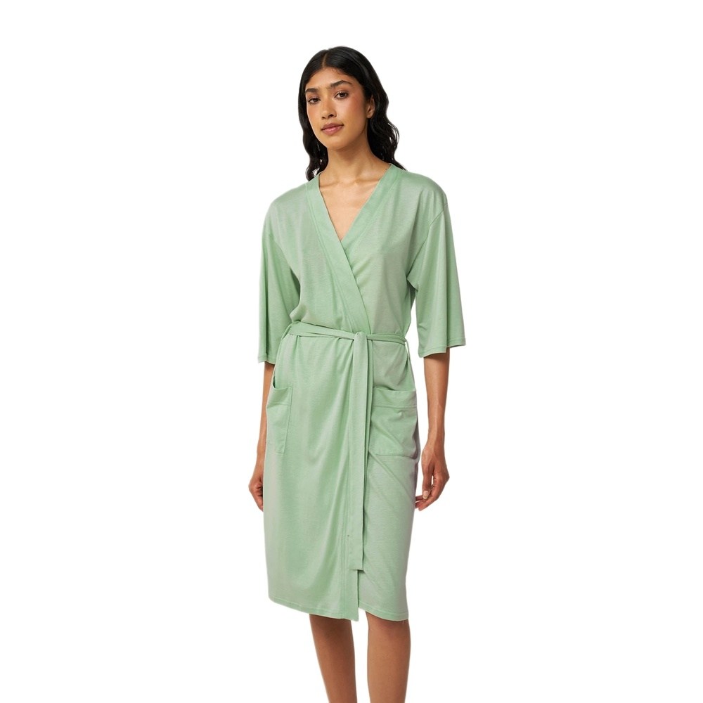 Vamp Γυναικεία Καλοκαιρινή Ρόμπα Βαμβάκι Modal Regular Fit
