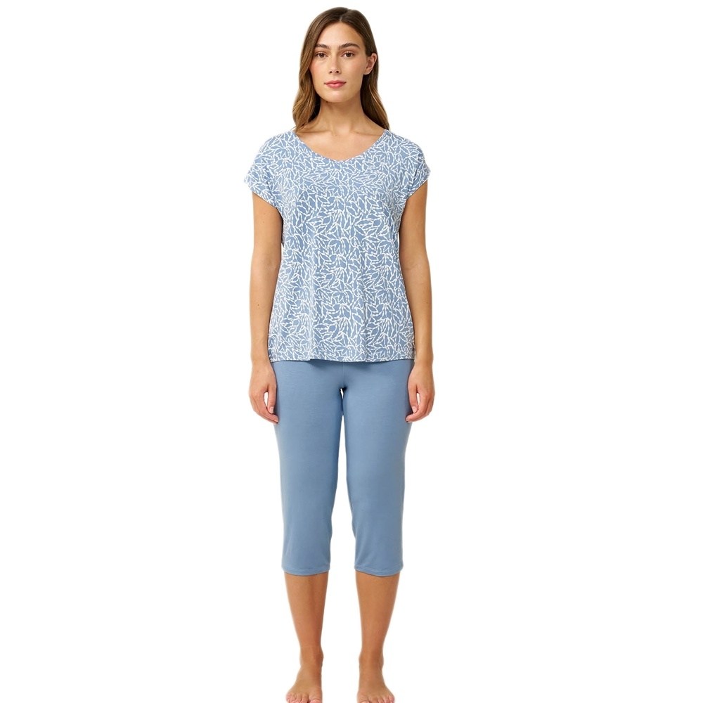 Vamp Γυναικεία Καλοκαρινή Πυζάμα Micromodal Regular Fit