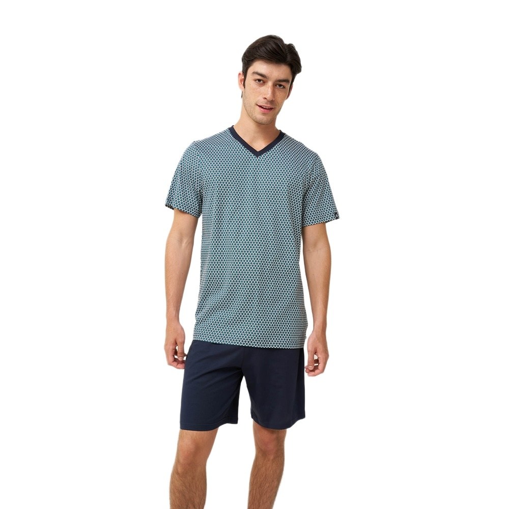 Vamp Ανδρική Καλοκαιρινή Βαμβακερή Πυζάμα Regular Fit