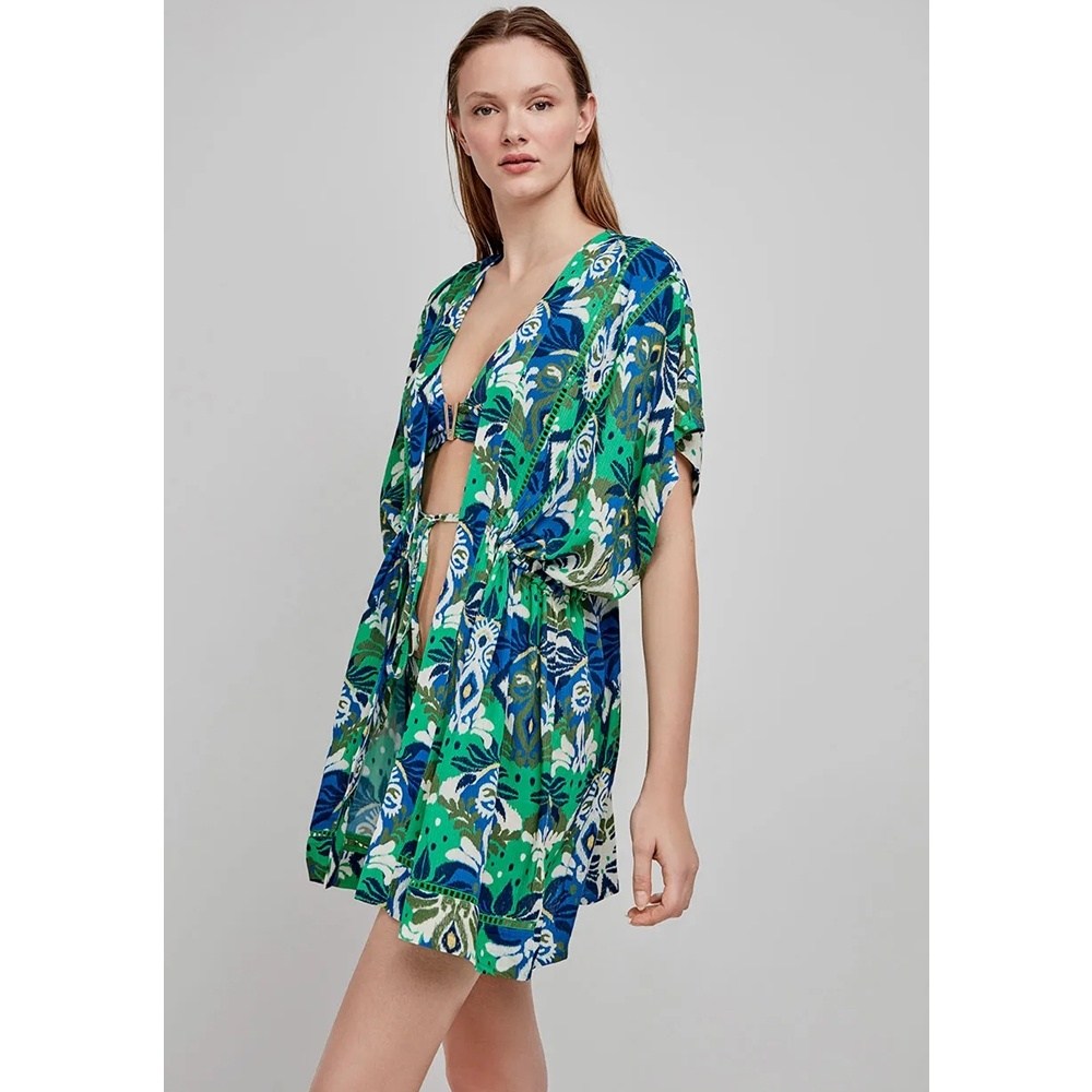 Gisela Γυναικείο Καφτάνι Beachdress Viscose Regular Fit