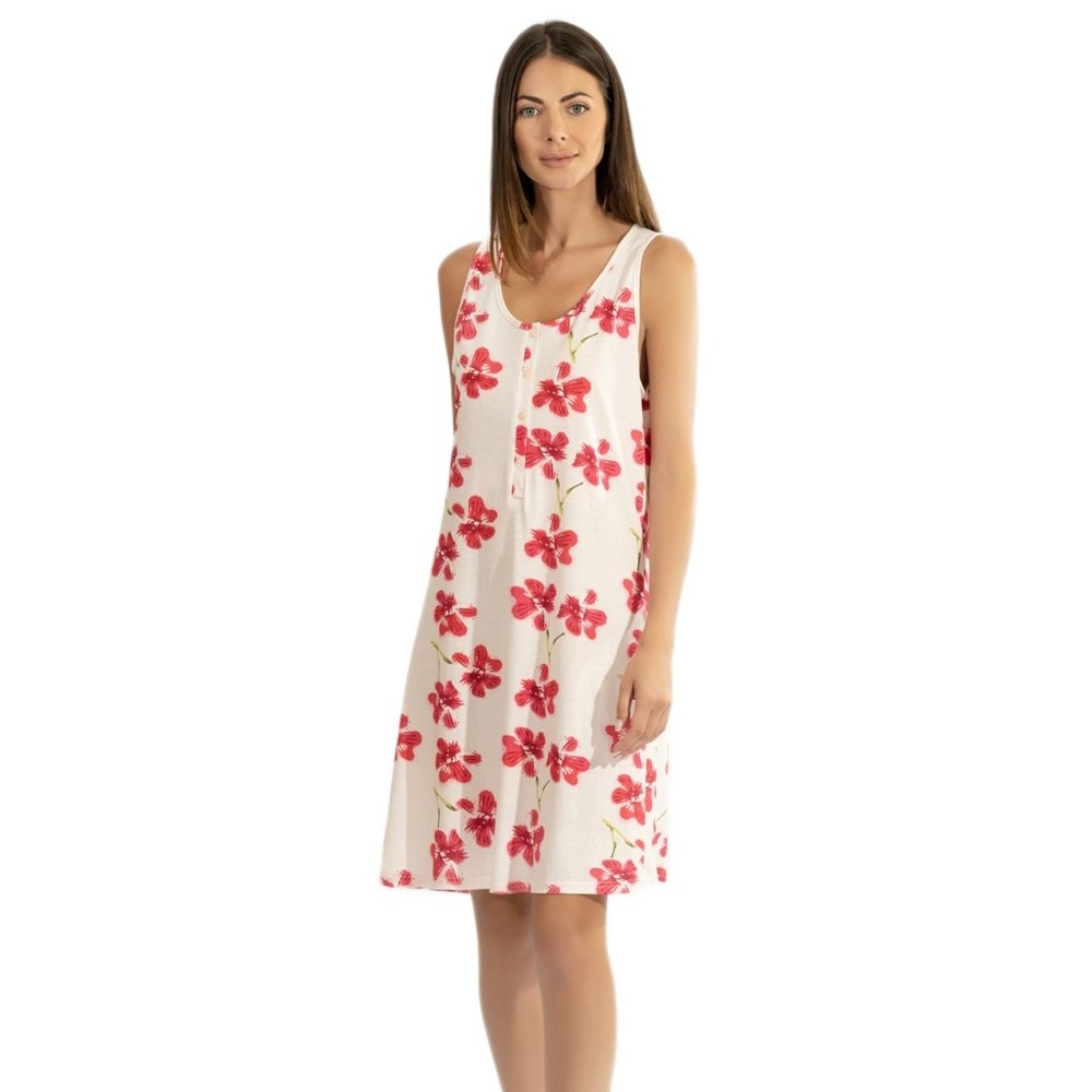 Harmony Γυναικείο Καλοκαιρινό Νυχτικό Βαμβάκι-Modal Regular Fit