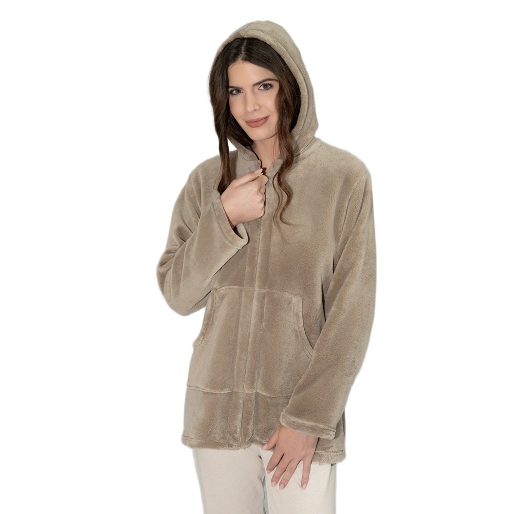 Harmony Γυναικεία Χειμερινή Ρόμπα Φλις Regular Fit