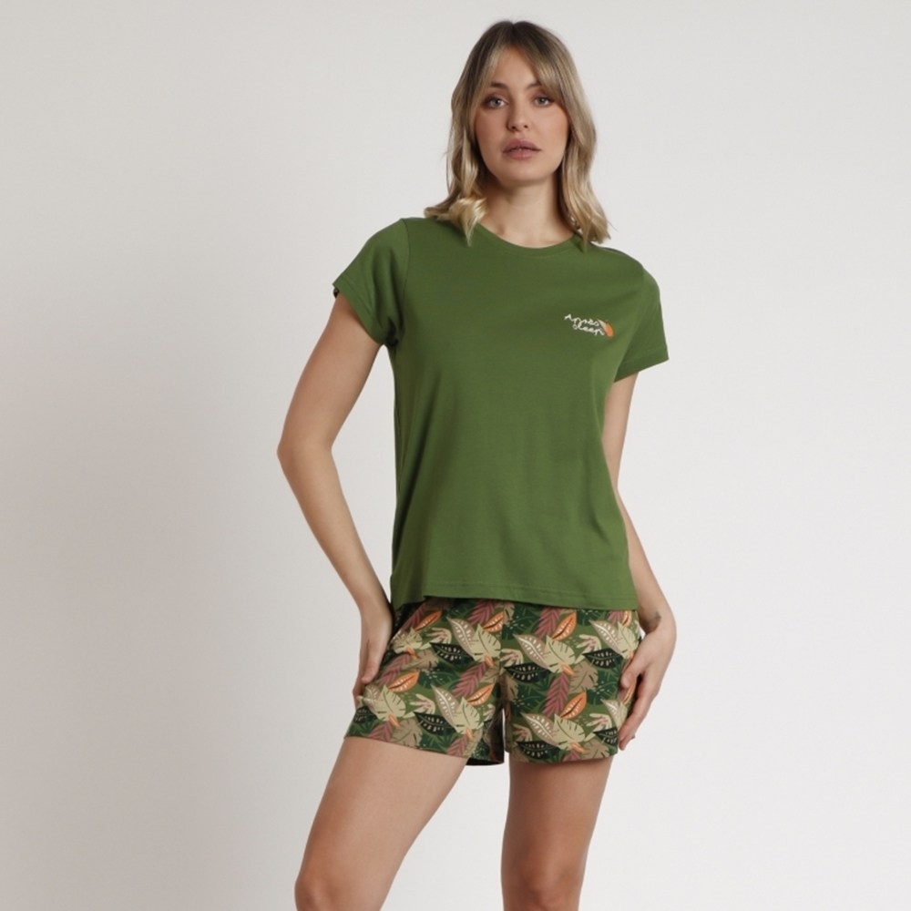 Admas Γυναικεία Καλοκαιρινή Πυζάμα Viscose-Cotton Regular Fit