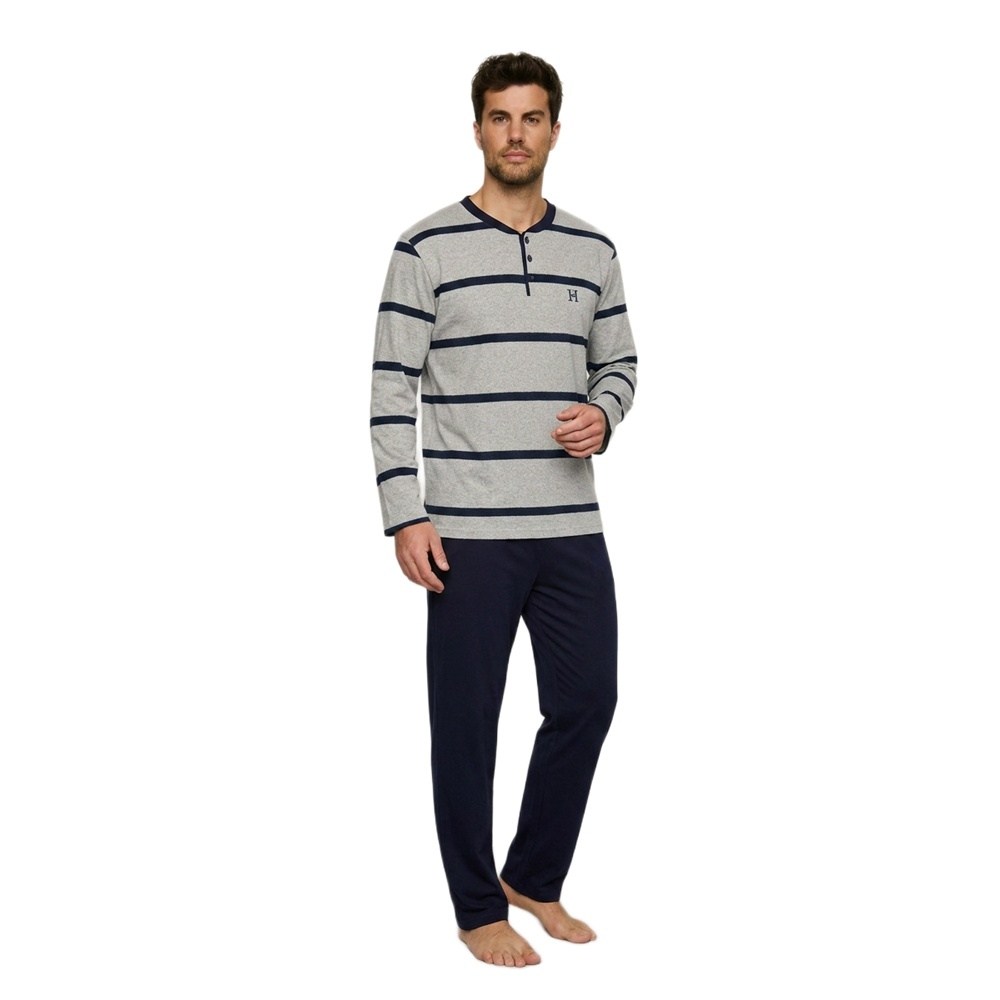 Harmony Ανδρική Χειμερινή Πυζάμα Με Βαμβακι Regular Fit