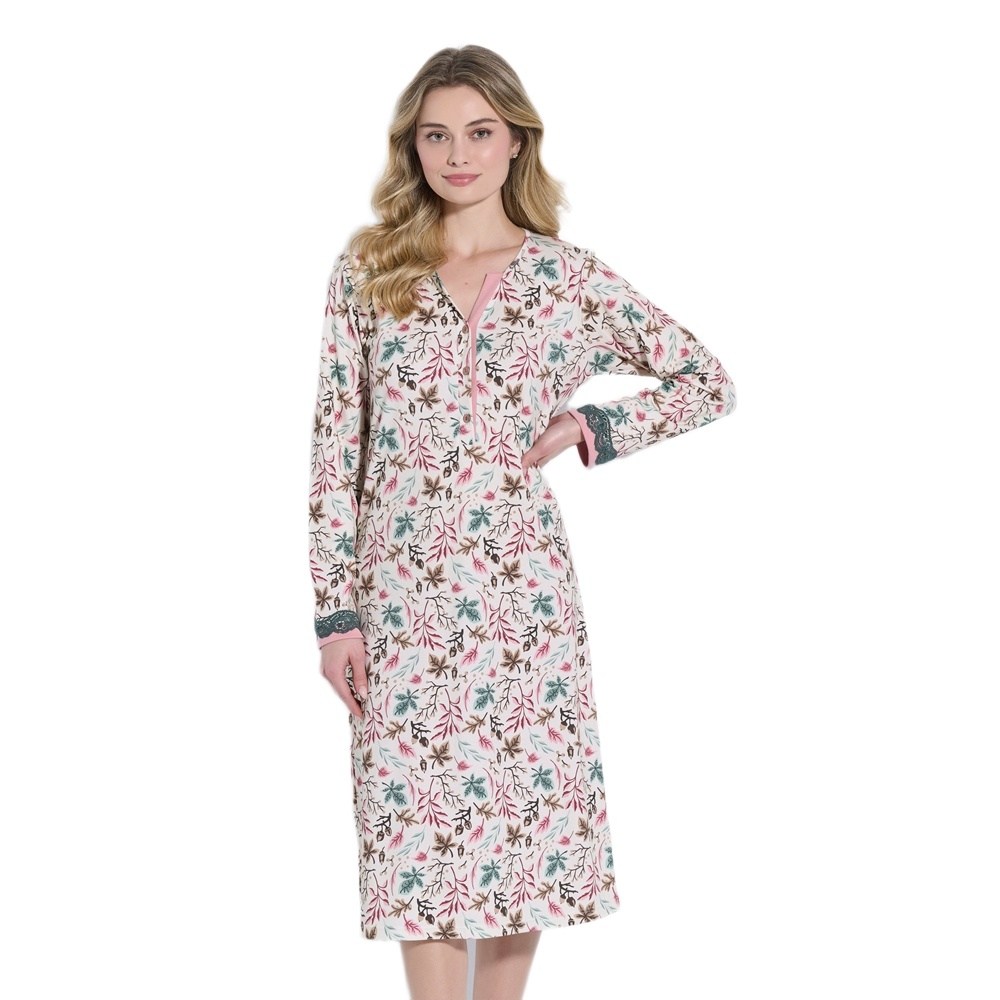 Jeannette Γυναικείο Χειμερινό Νυχτικό Βαμβάκι Regular Fit