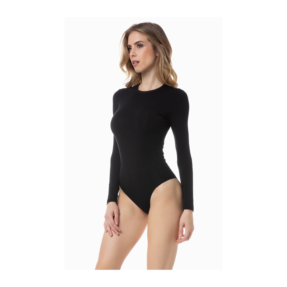 Minerva Modal Body Μακρύ Μανίκι Κλειστή Λαιμόκοψη 