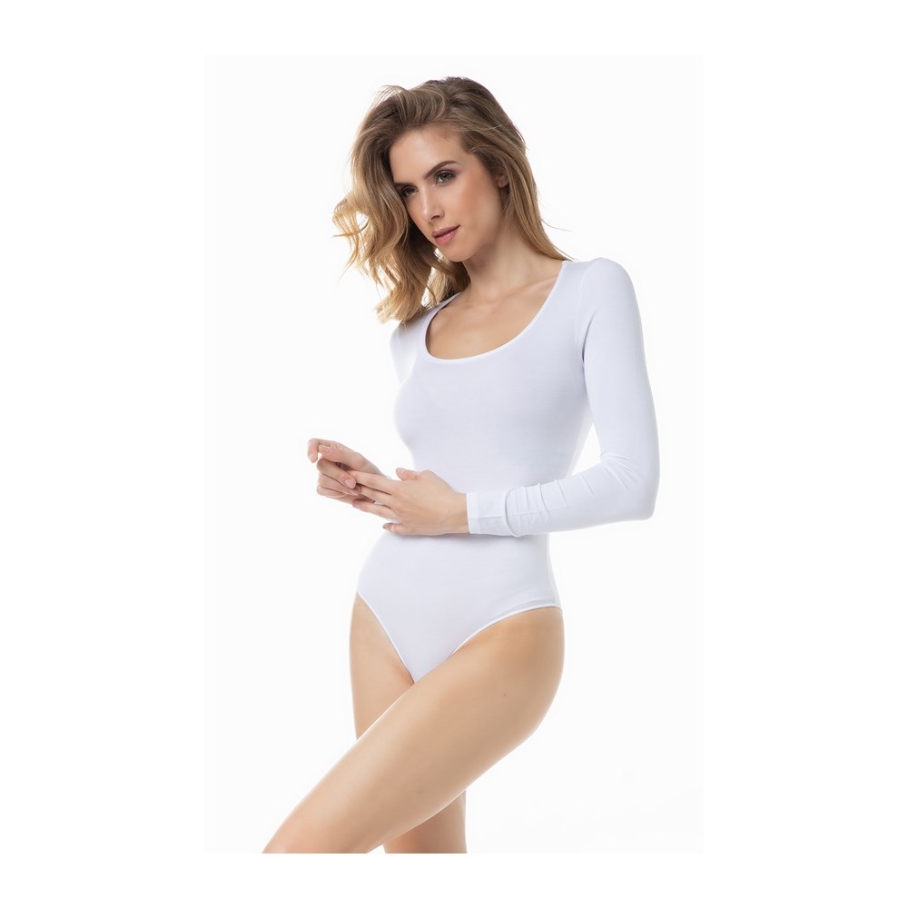 Minerva Modal Body Μακρύ μανίκι Ανοιχτή Λαιμόκοψη 