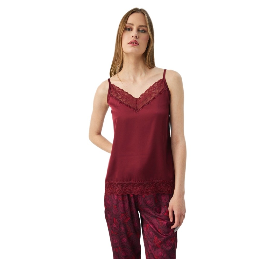 Minerva Γυναικείο Τοπ Σατέν Regular Fit