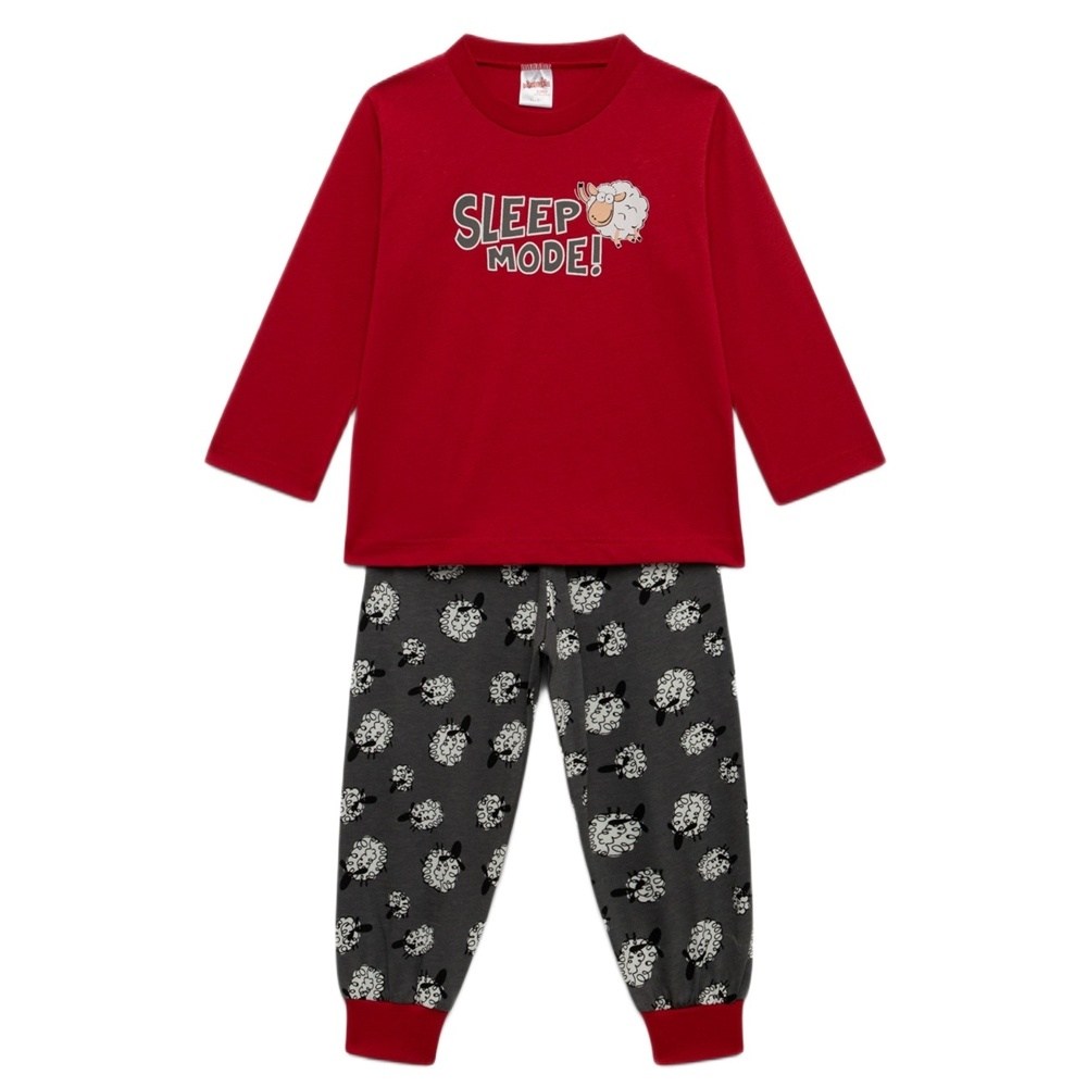 Minerva Baby UNISEX Χειμωνιάτικη Πυζάμα Βαμβάκι