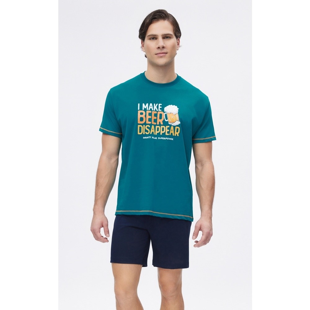 Minerva Ανδρική Καλοκαιρινή Βαμβακερή Πυζάμα Relaxed Fit