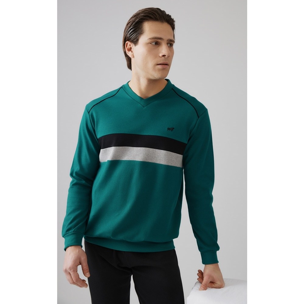 Minerva Ανδρική Χειμερινή Πυζάμα Με Βαμβάκι Relaxed Fit