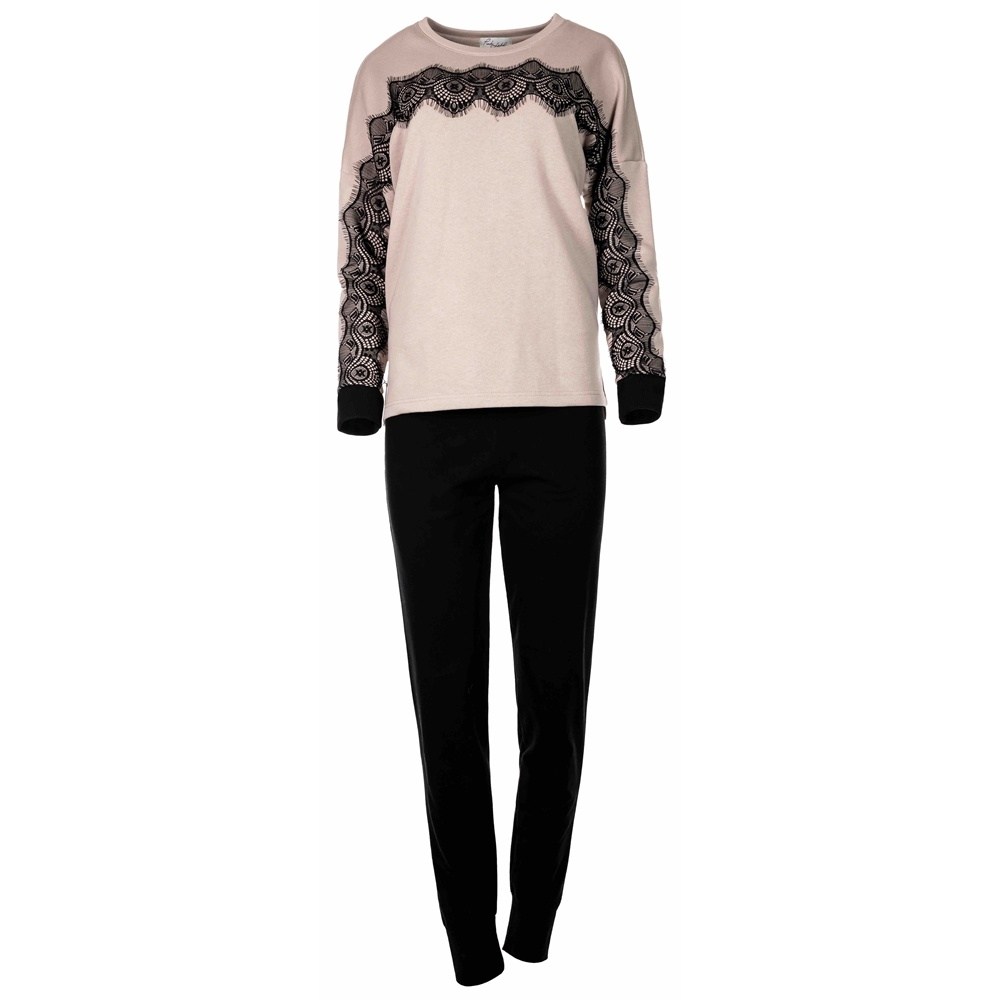 Pink Label Homewear Black Lace