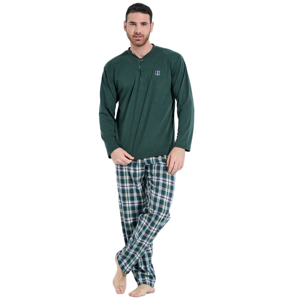 Rafael By Jeannette Ανδρική Χειμερινή Πυζάμα Με Βαμβάκι Regular Fit