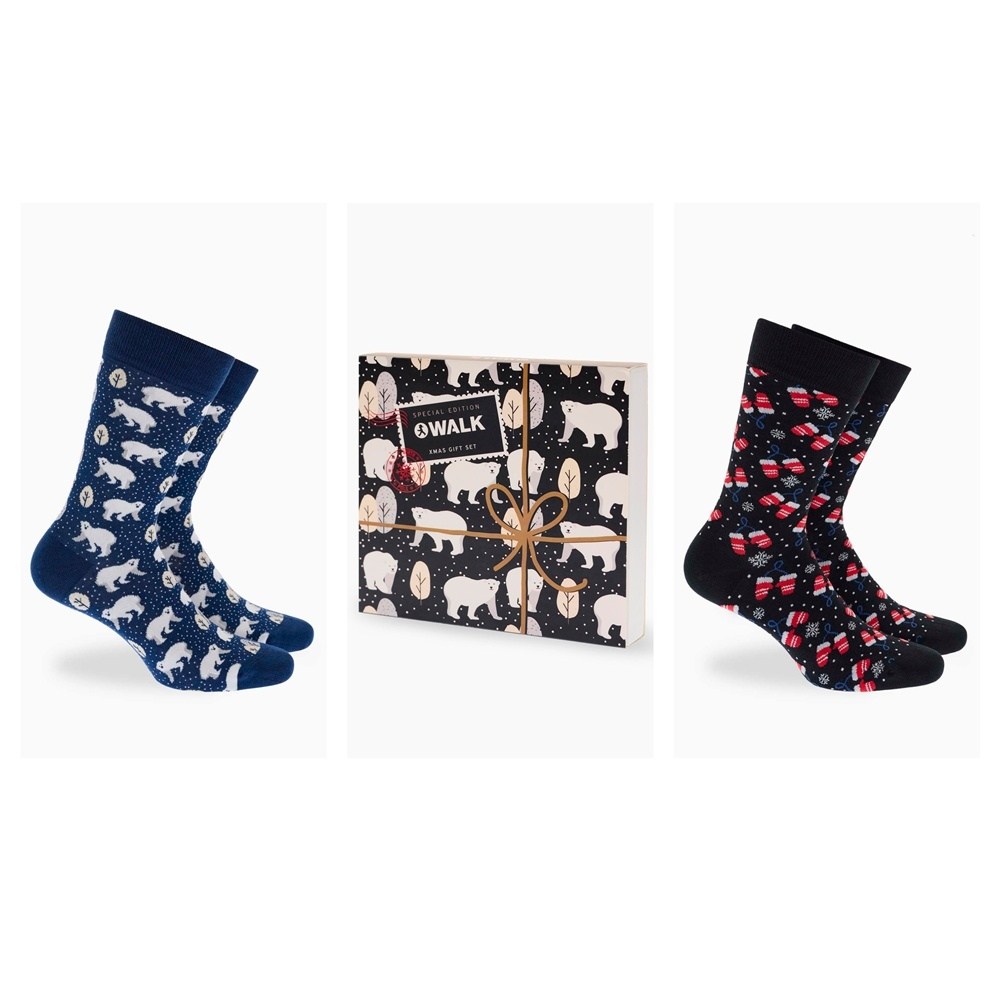 Walk Unisex Christmas Κάλτσες Μπαμπού 2ΤΜΧ