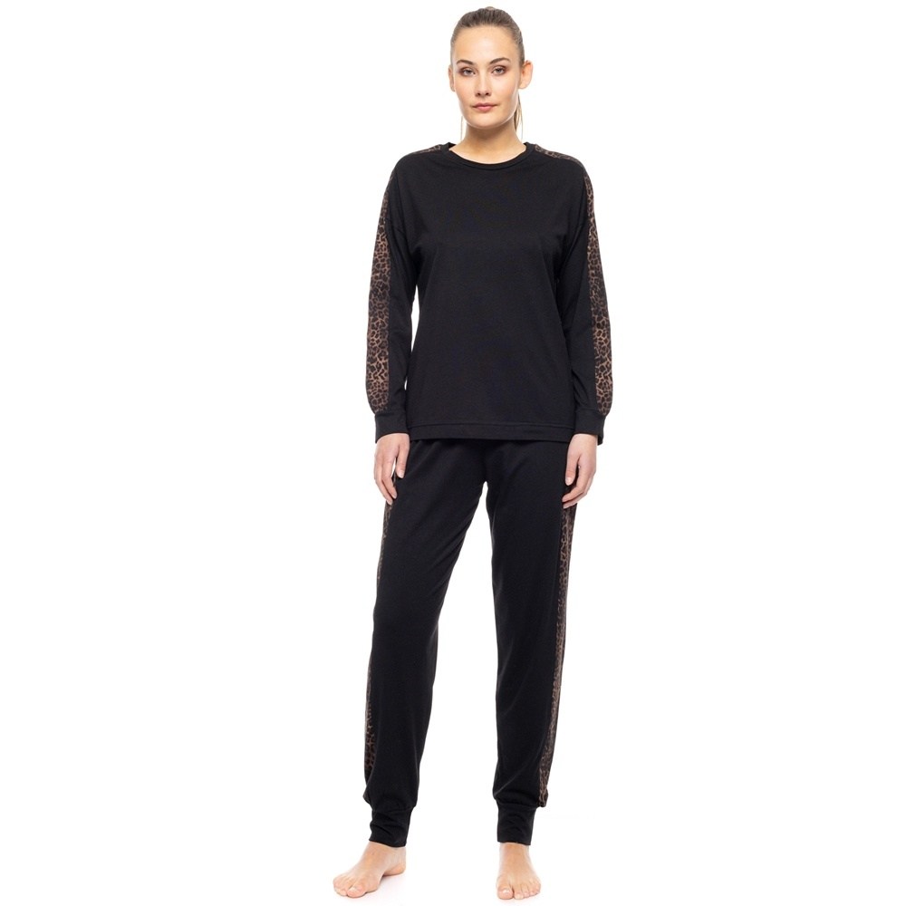 Pink Label Γυναικεία Χειμερινή Βαμβακερή Πυζάμα Regular Fit