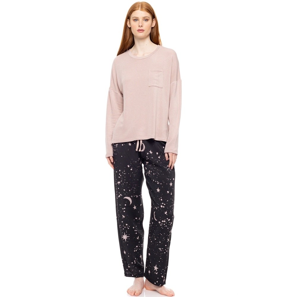 Pink Label Γυναικεία Χειμερινή Πυζάμα Viscose Regular Fit