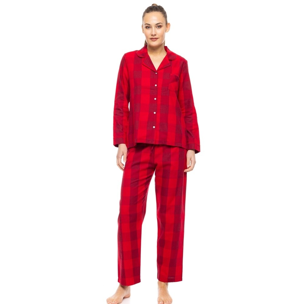 Pink Label Γυναικεία Χειμερινή Βαμβακερή Πυζάμα Regular Fit