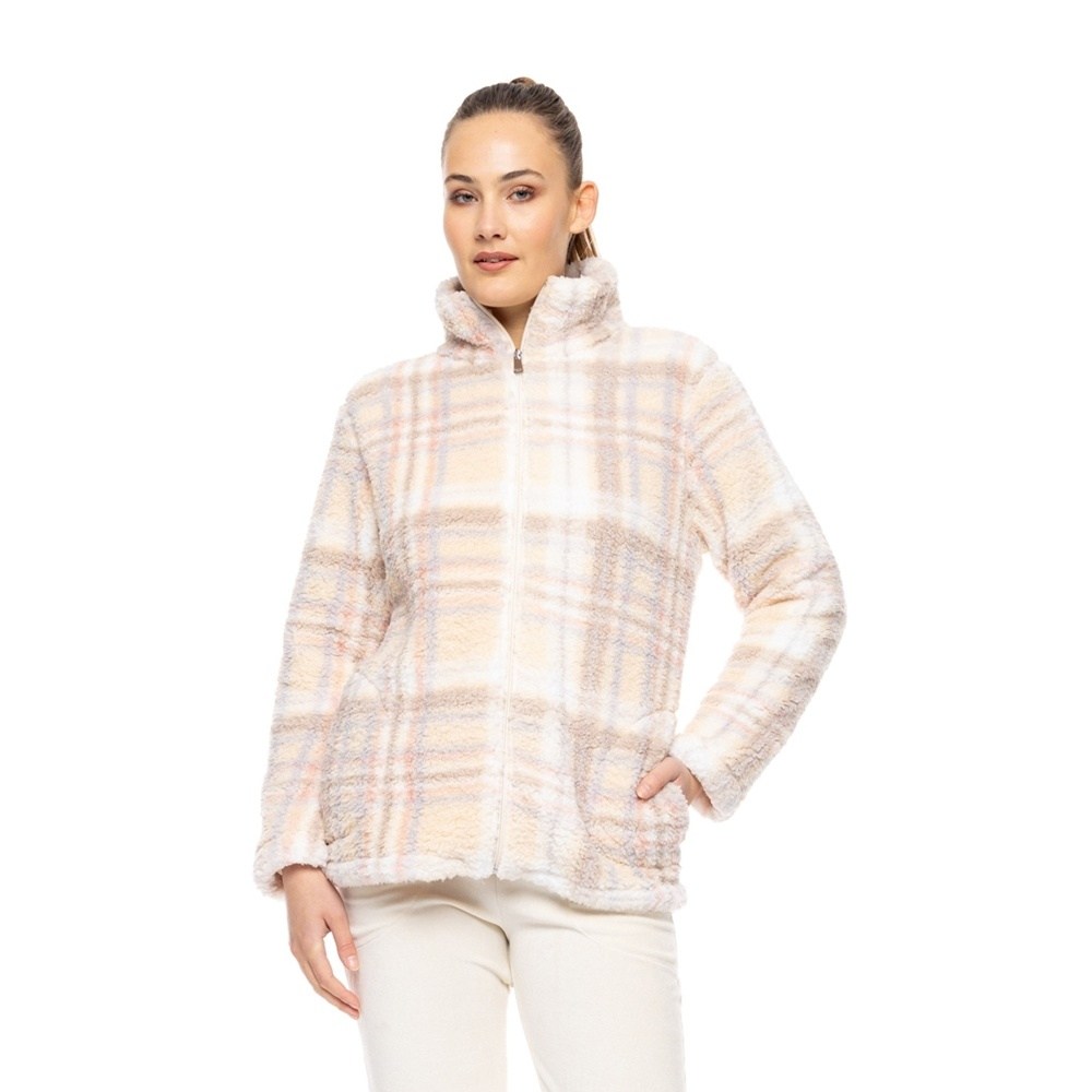 Pink Label Γυναικεία Χειμερινή Ρόμπα-Ζακέτα Φλις Regular Fit