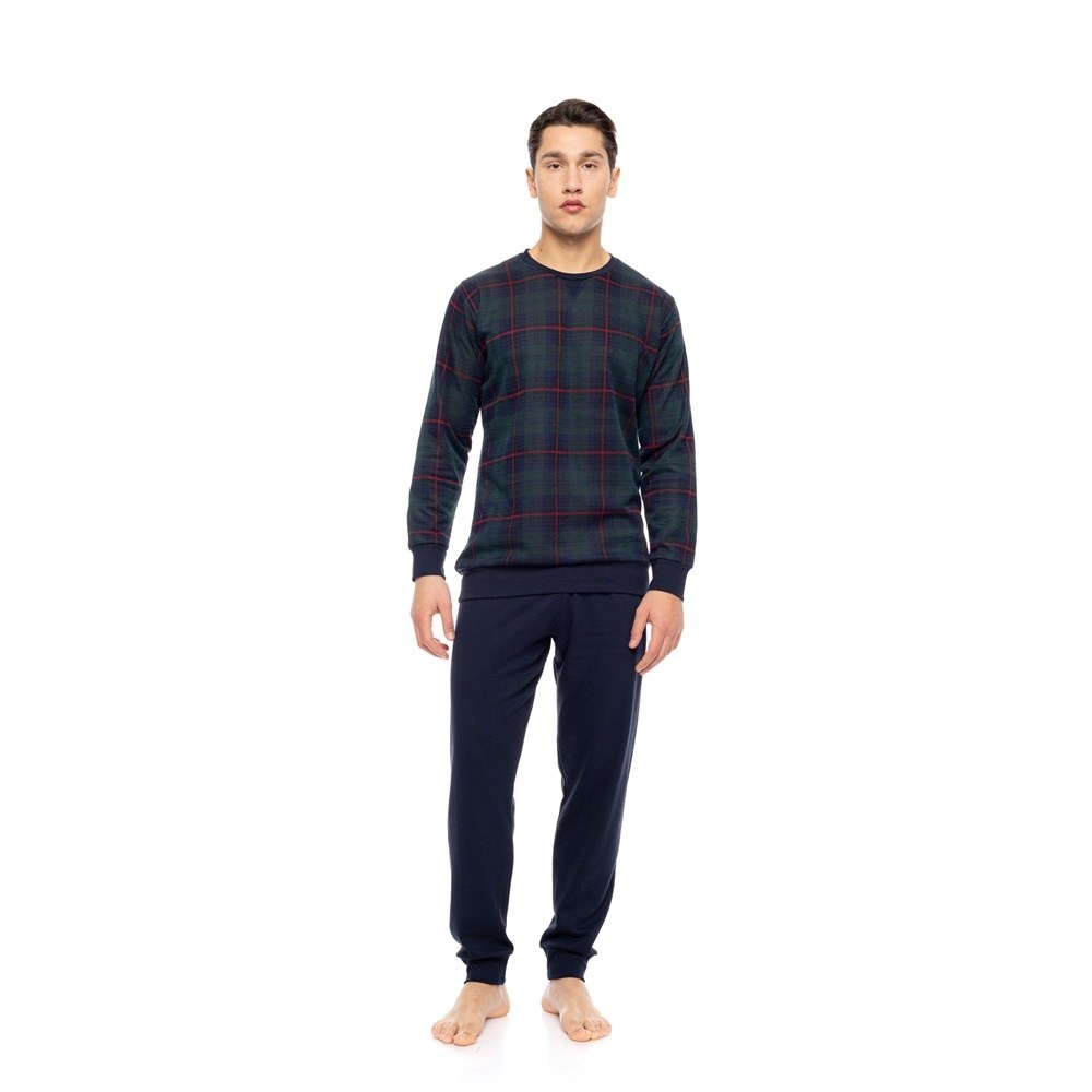 Ulisee By Pink Label Ανδρική Χειμερινή Βαμβακερή Πυζάμα Regular Fit