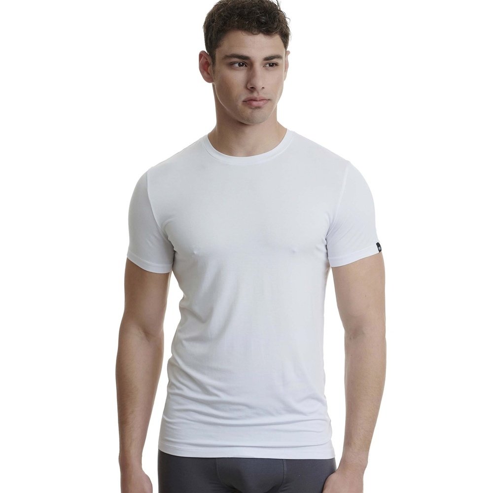 Walk Ανδρική Φανέλα Με Κλειστή Λαιμόκοψη Bamboo Regular Fit